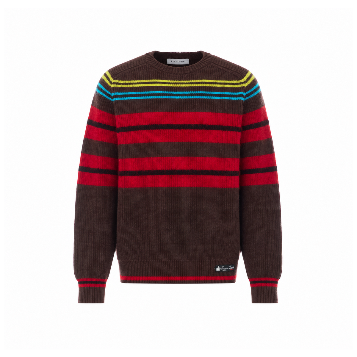 Lanvin Men Wool And Cashmere Striped Sweater