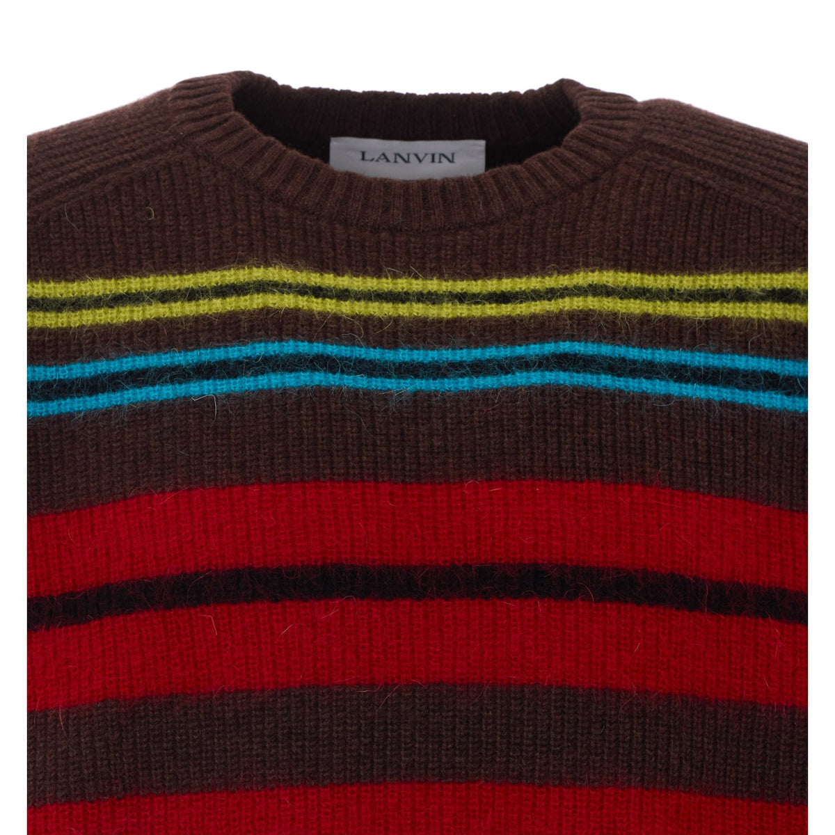 Lanvin Men Wool And Cashmere Striped Sweater