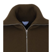 Bottega Veneta Bottega Veneta Men Wool And Cotton Zip Up Cardigan