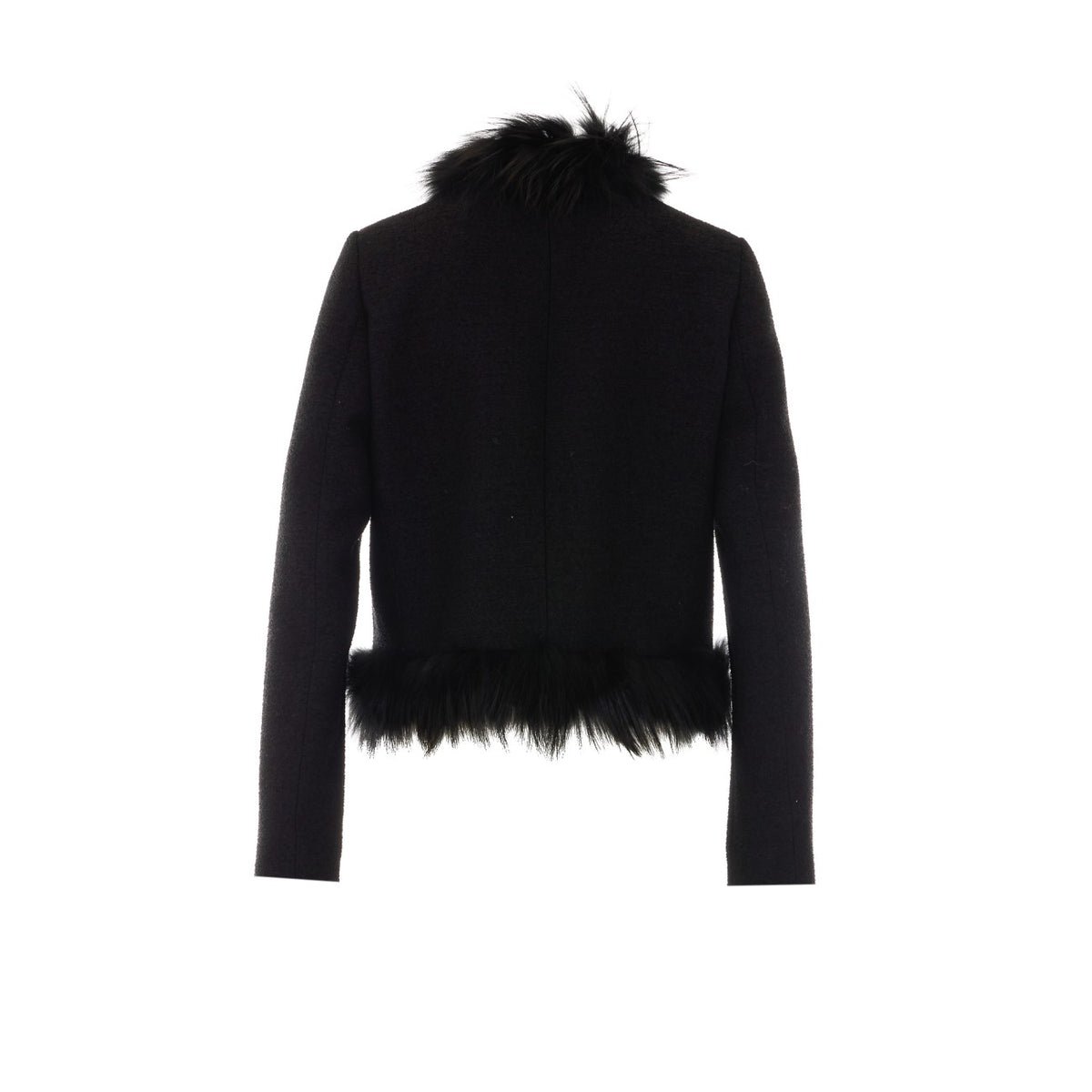Fendi Women Wool And Fox Fur Blouson