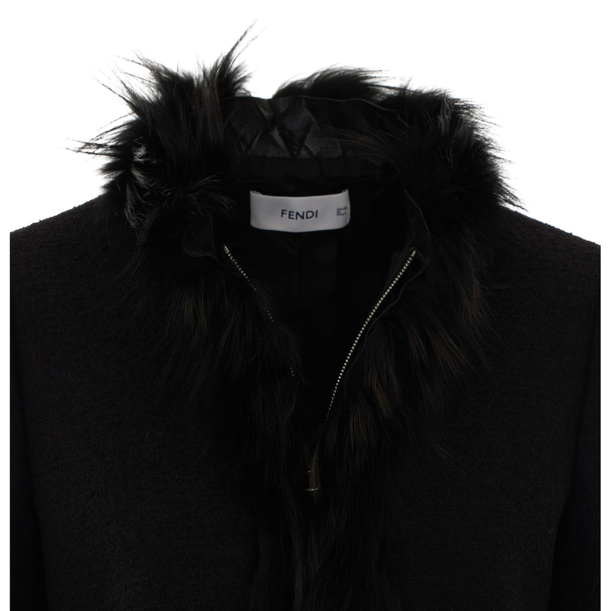 Fendi Women Wool And Fox Fur Blouson