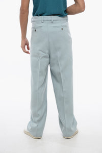 Ami Alexandre Mattiussi Wool Cloth Chinos Pants with Hidden Fastening