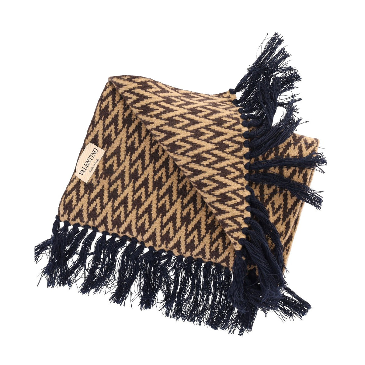 Valentino Garavani Valentino Garavani Men Wool Knitted Toute La V Scarf