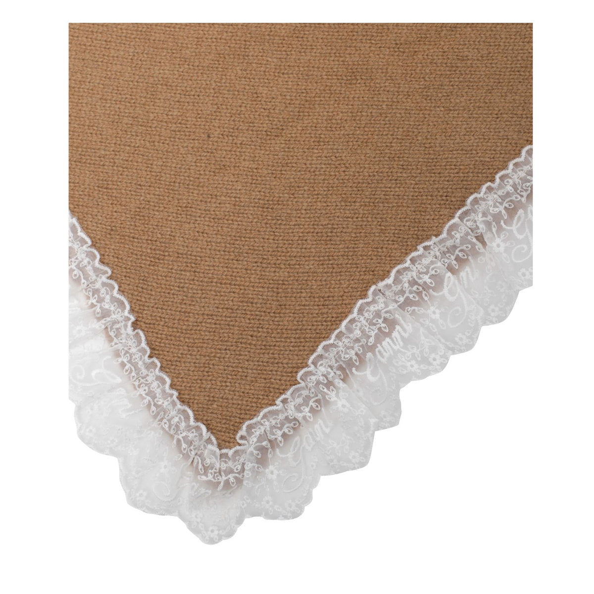 Ganni Women Wool Lace Triangular Scarf