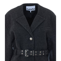 Ganni Ganni Women Wool Peacoat