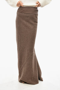 Rick Owens Wool Pencil Skirt with Flared Hem
