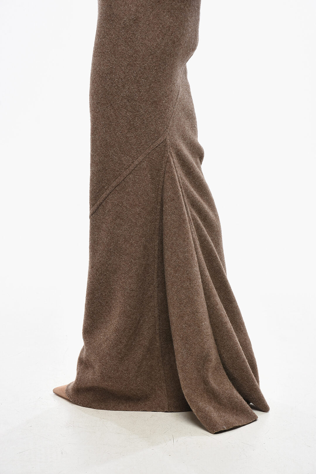 Rick Owens Wool Pencil Skirt with Flared Hem