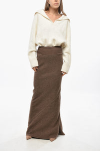 Rick Owens Wool Pencil Skirt with Flared Hem