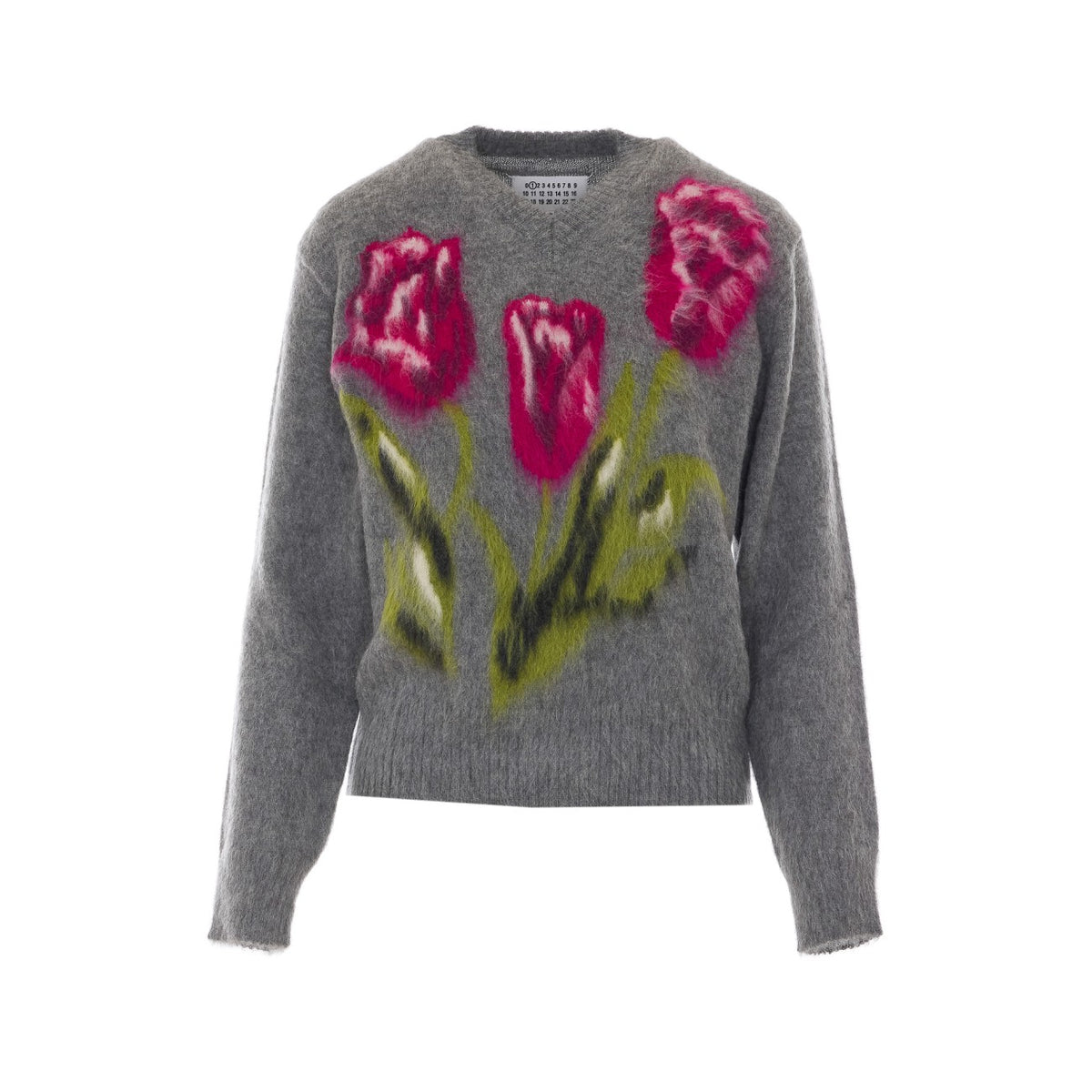 Maison Margiela Maison Margiela Women Wool Sweater With Floral Motif