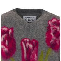 Maison Margiela Maison Margiela Women Wool Sweater With Floral Motif
