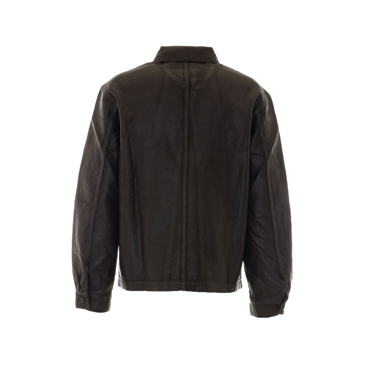 Lemaire Lemaire Men Workwear Overshirt In Coated Denim