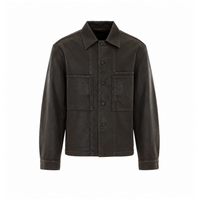 Lemaire Lemaire Men Workwear Overshirt In Coated Denim