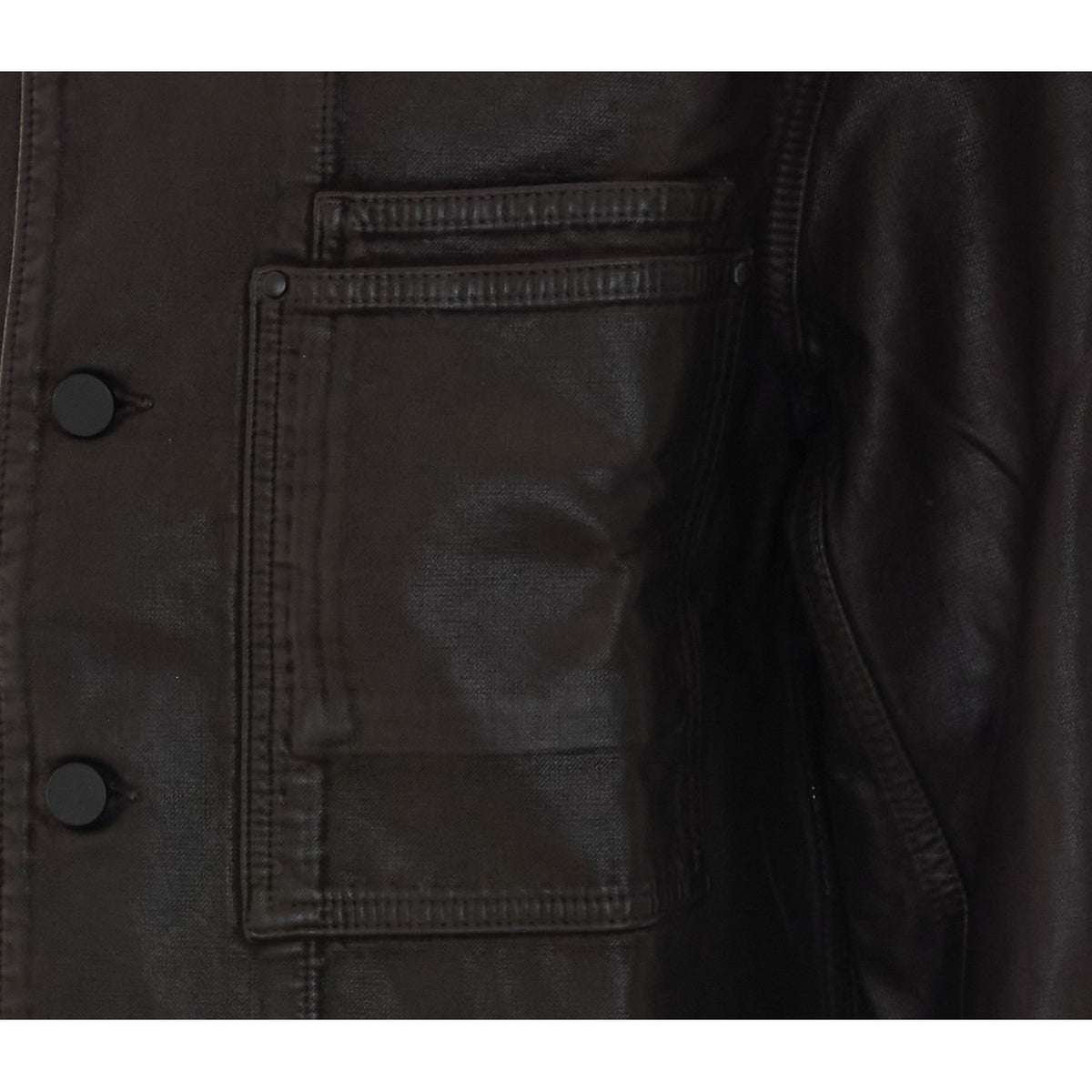 Lemaire Lemaire Men Workwear Overshirt In Coated Denim