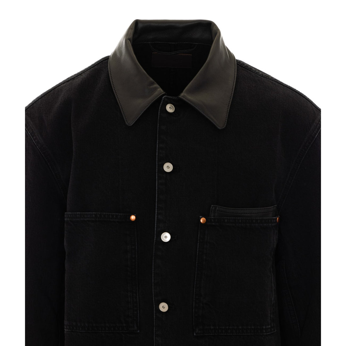 Lemaire Lemaire Men Workwear Overshirt In Selvedge Denim