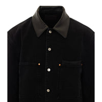 Lemaire Lemaire Men Workwear Overshirt In Selvedge Denim