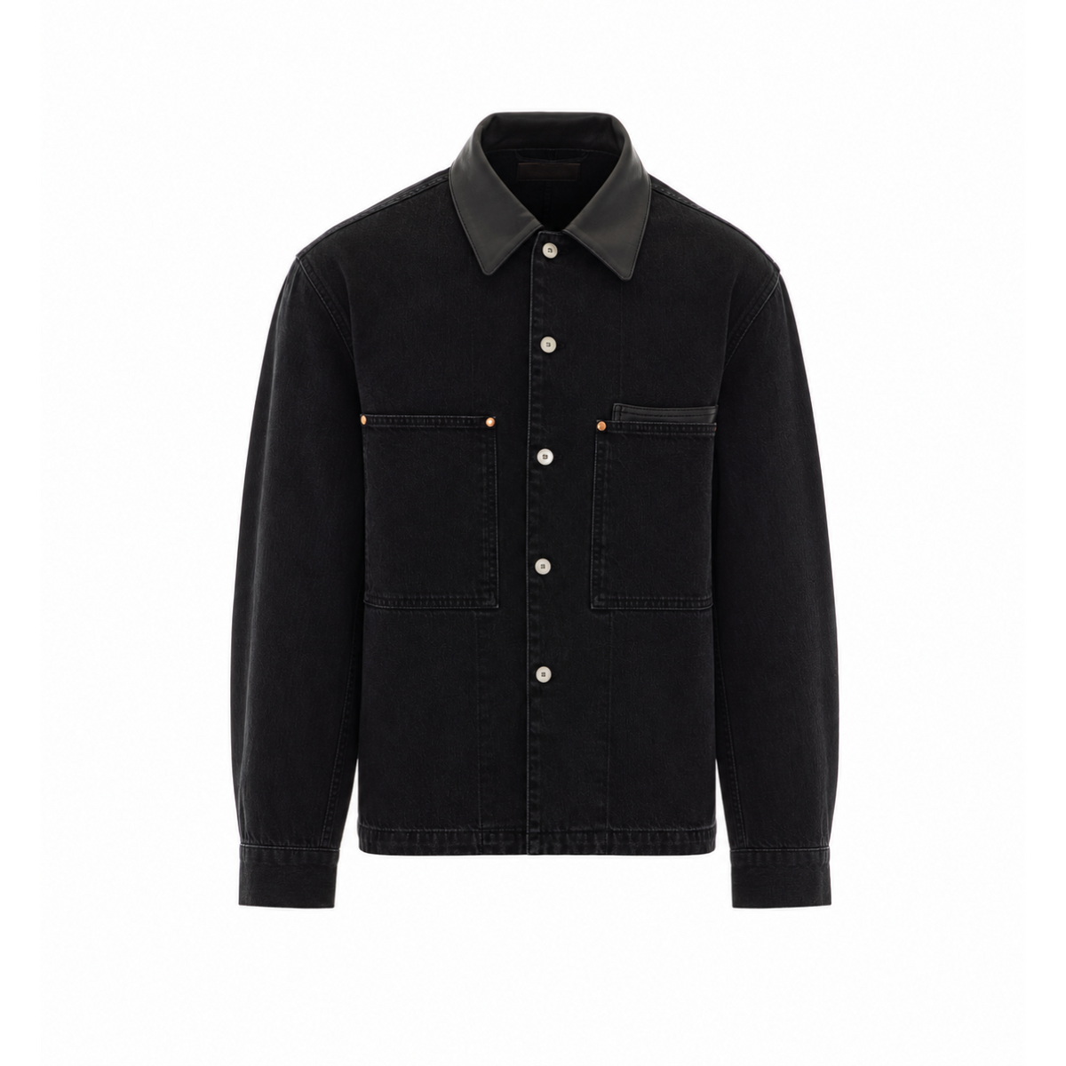Lemaire Lemaire Men Workwear Overshirt In Selvedge Denim