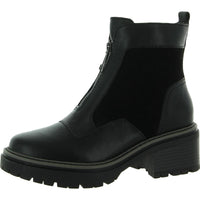 Jett Womens Suede Lugged Sole Ankle Boots