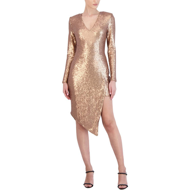 Parker Womens Sequined Short Cocktail and Party Dress