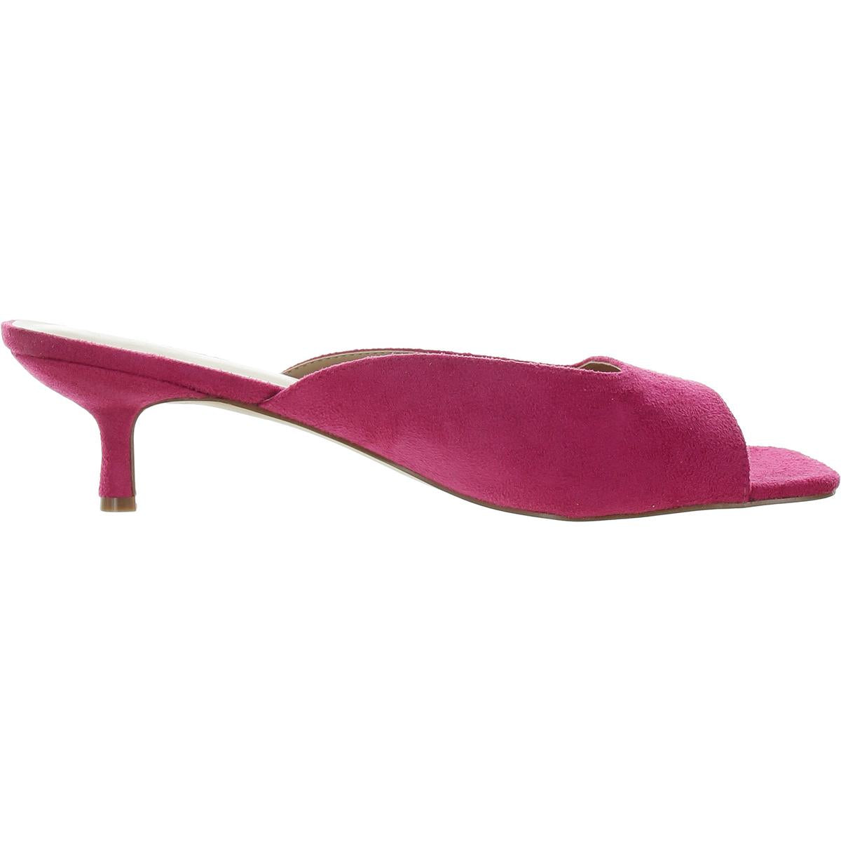 Womens Solid Man Made Kitten Heels