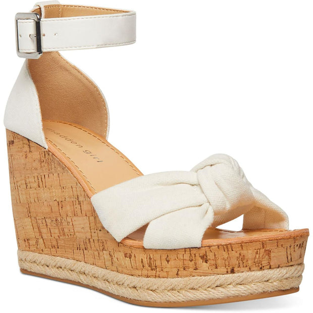 Colette Womens Open Toe Ankle Strap Wedge Heels