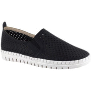 Fresh Womens Faux Leather Perforated Loafers