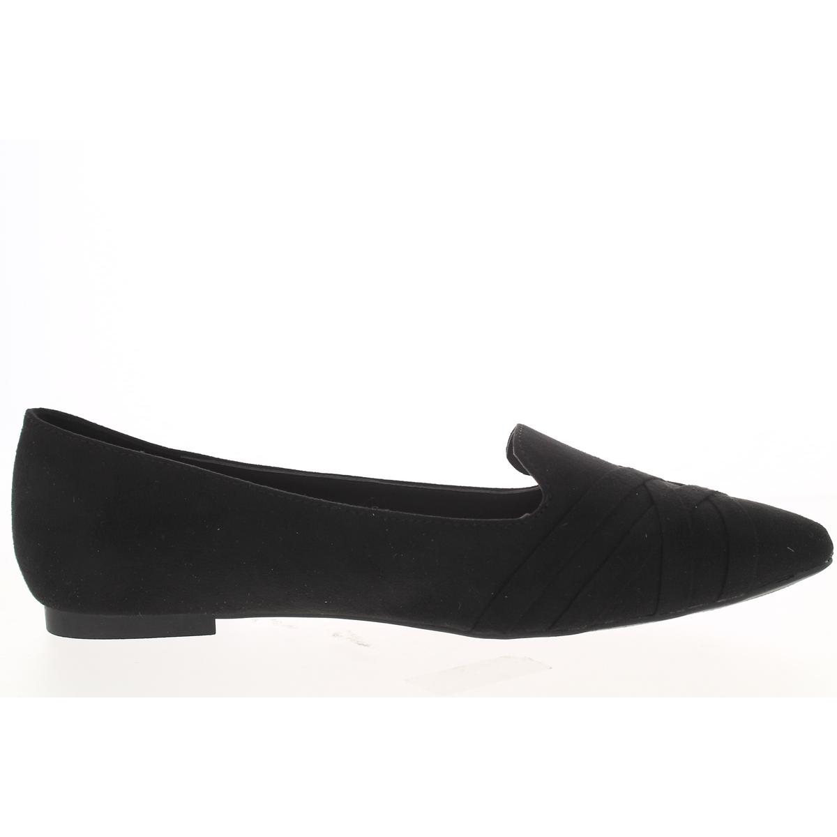 Womens Faux Suede Slip On Ballet Flats
