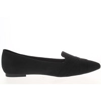 Womens Faux Suede Slip On Ballet Flats
