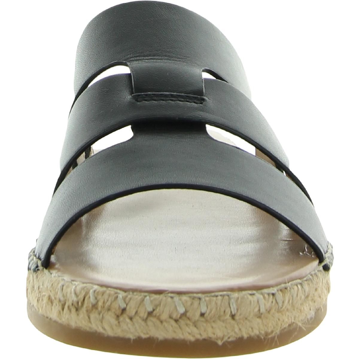 Arden Womens Leather Slip On Slide Sandals