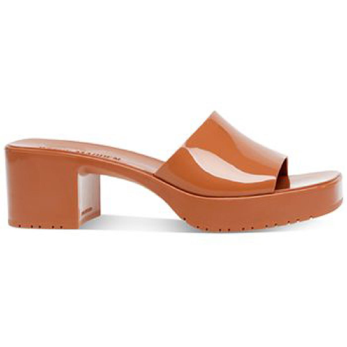 Harlin Womens Solid Man Made Heel Sandals