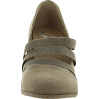 Loren Womens Faux Suede Strappy Heels