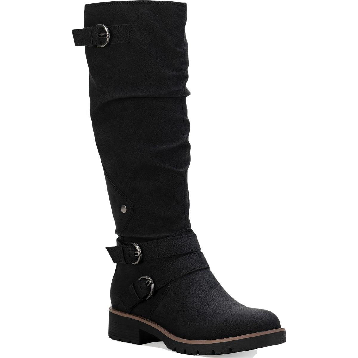Brinley Womens Faux Leather Tall Knee-High Boots