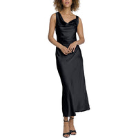 Womens Maxi Scoop Neck Sheath Dress