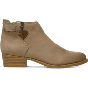 Mabel Womens Faux Suede Almond Toe Ankle Boots