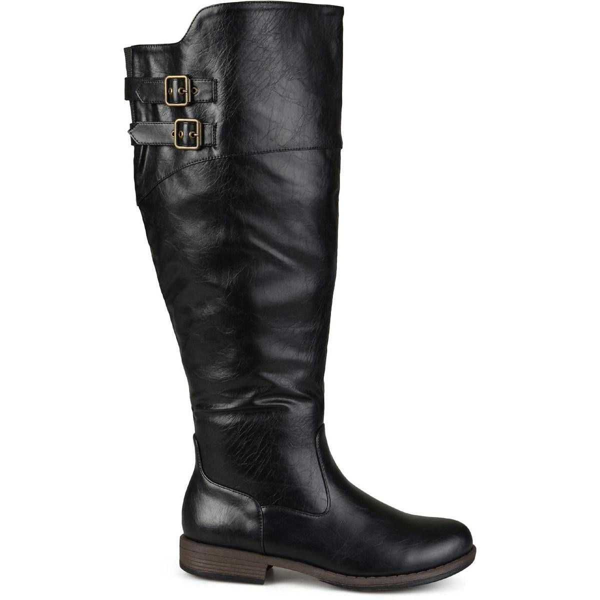 Tori Womens Faux Leather Zipper Knee-High Boots