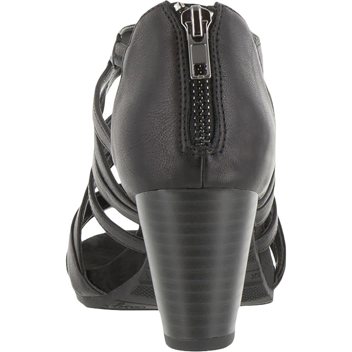 Amaze Womens Caged Faux Leather Dress Sandals
