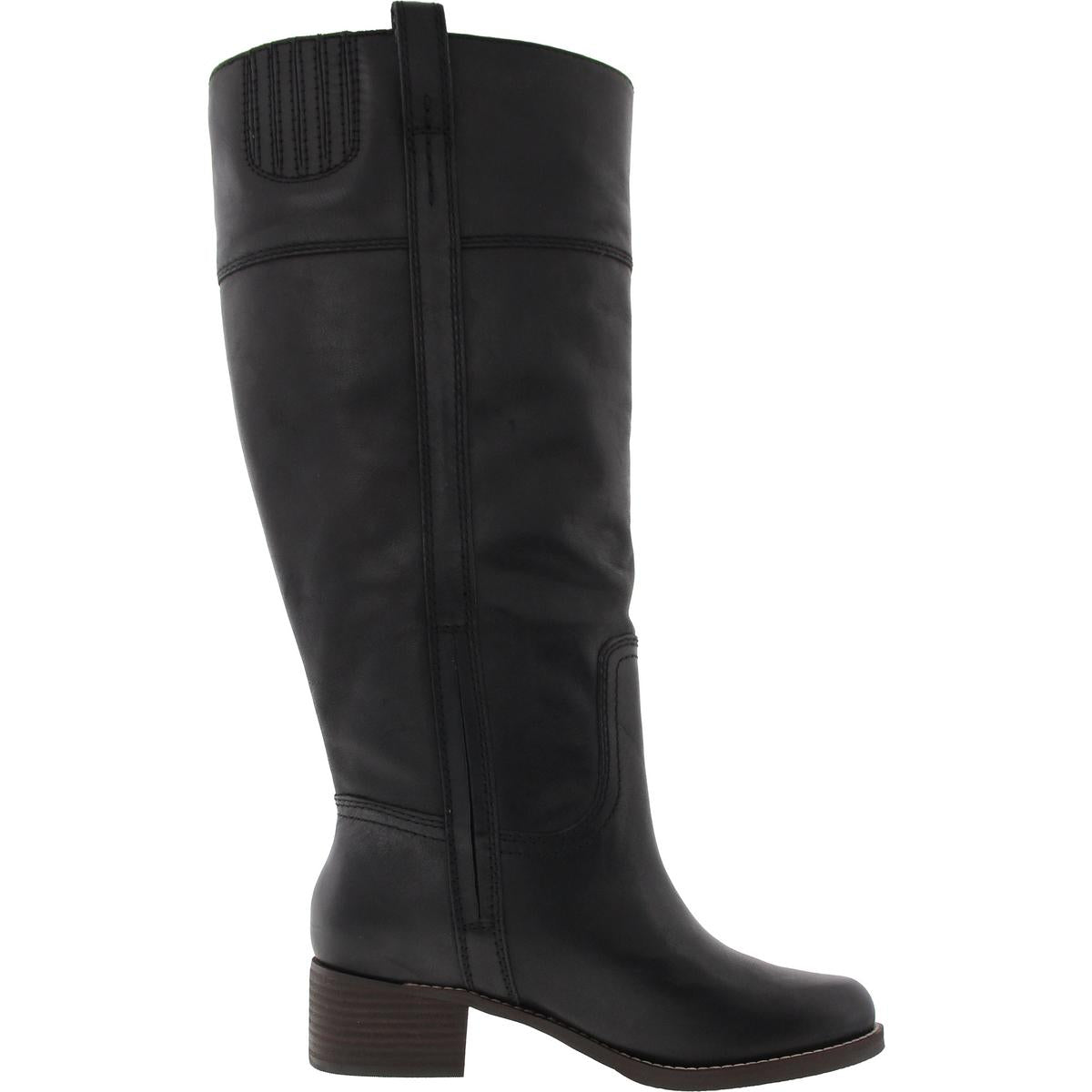 Womens Extra Wide Calf Leather Knee-High Boots