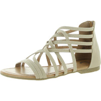 Hanni Womens Woven Gladiator Sandals Nude