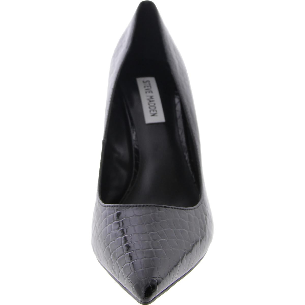 Rival Womens Patent Pointed Toe Wedge Heels