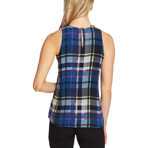 Vince Camuto Womens Plaid Swing Tank Top
