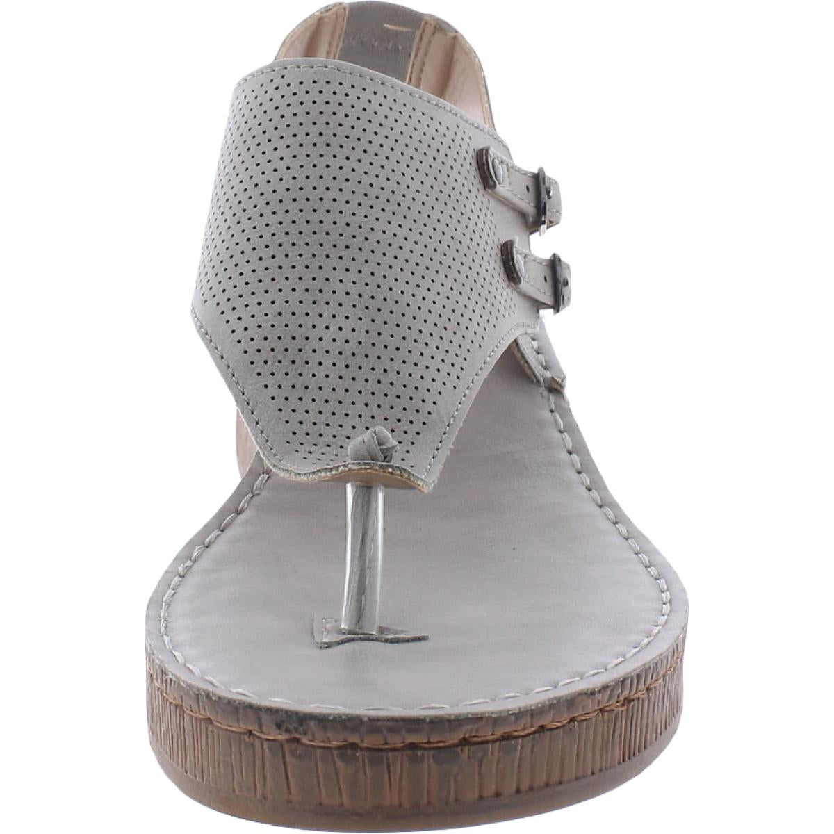 Mckell Womens Buckle Wedge Sandals