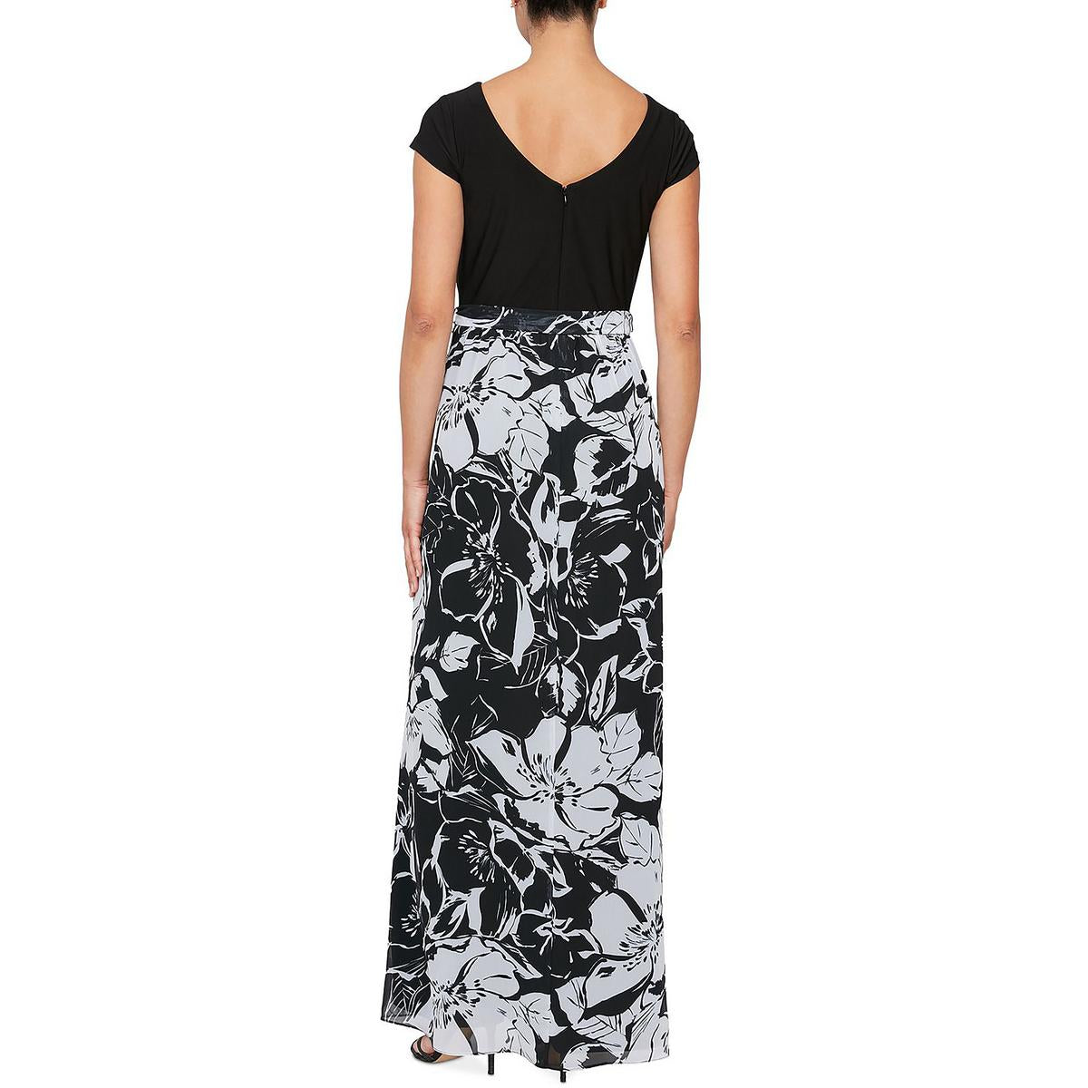 Womens Belted Cap Sleeve Maxi Dress