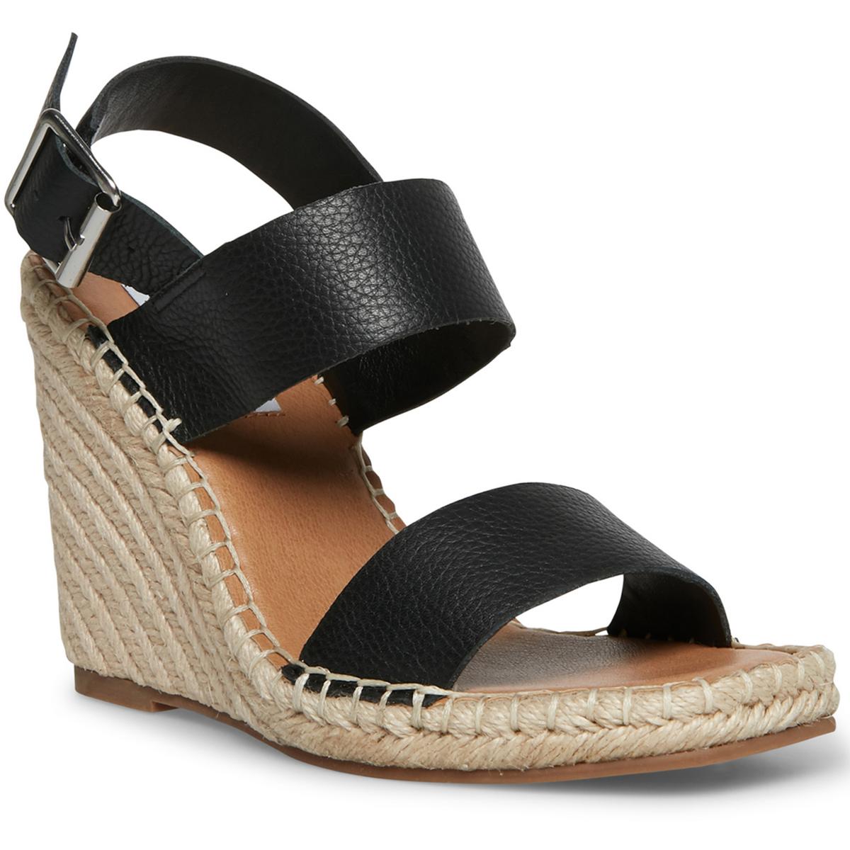 Uri Womens Buckle Espadrilles Wedge Sandals