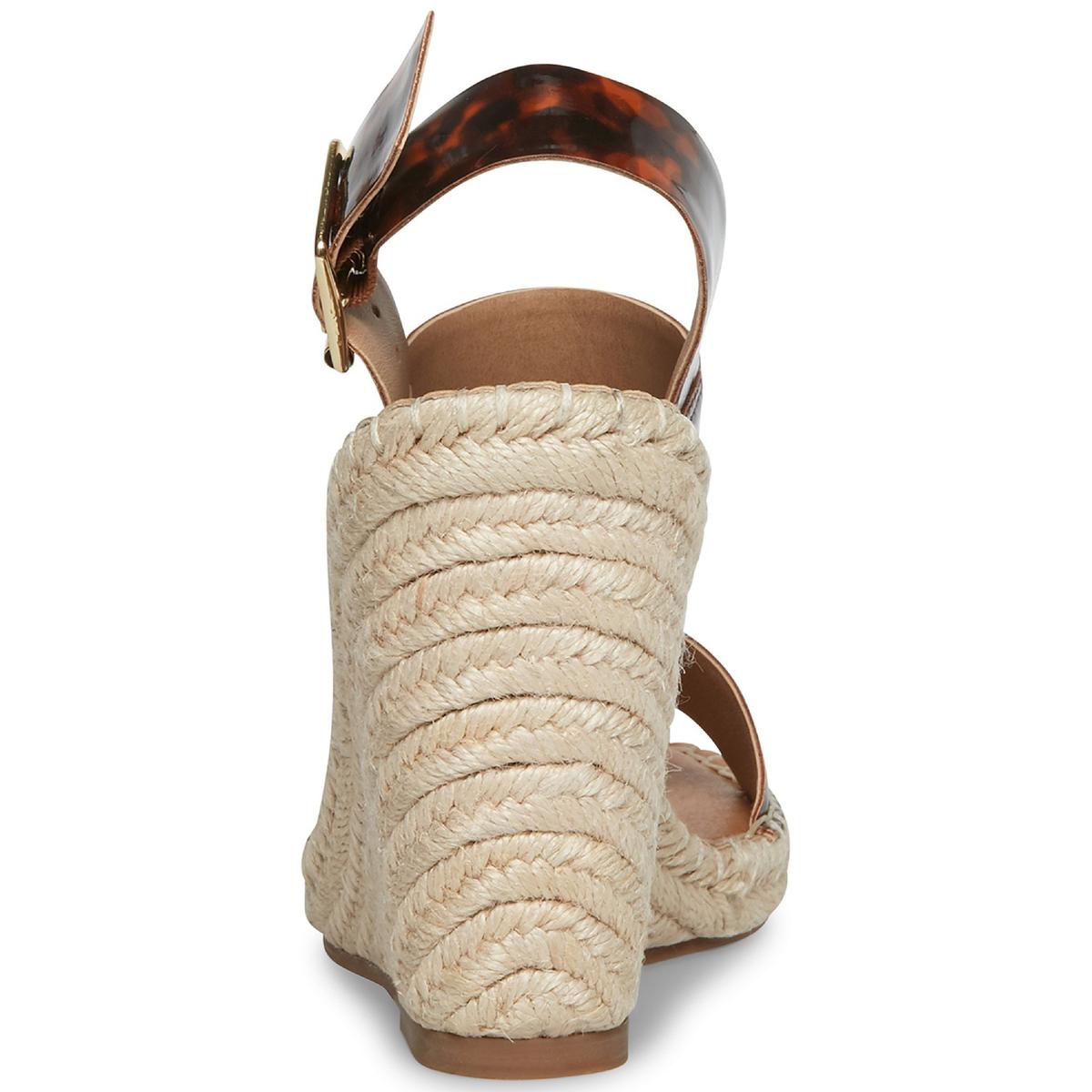 Uri Womens Buckle Espadrilles Wedge Sandals