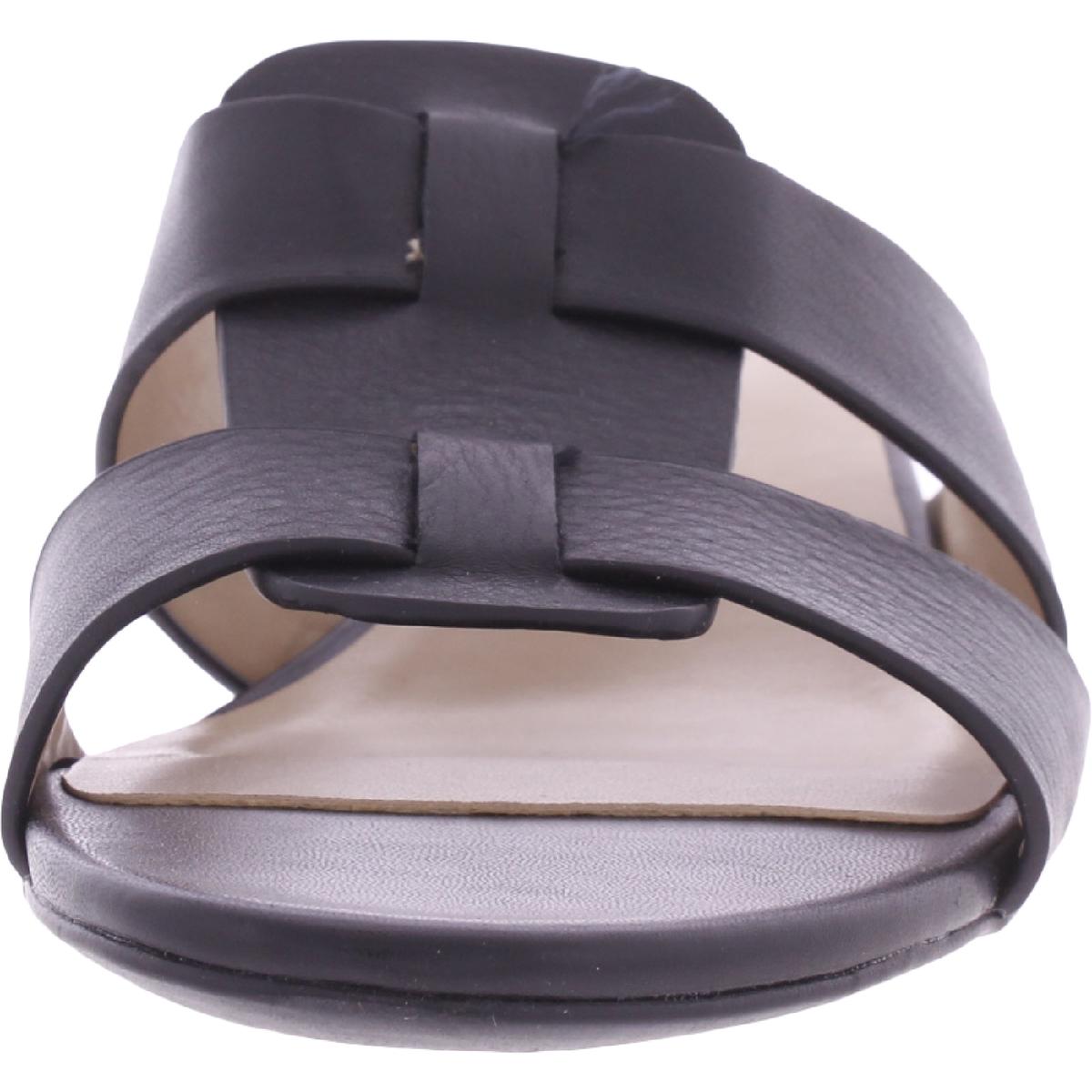 Joey Womens Leather Slip On Heels