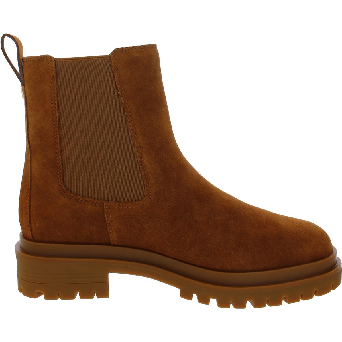 Corinne  Womens Lugged Sole Ankle Chelsea Boots