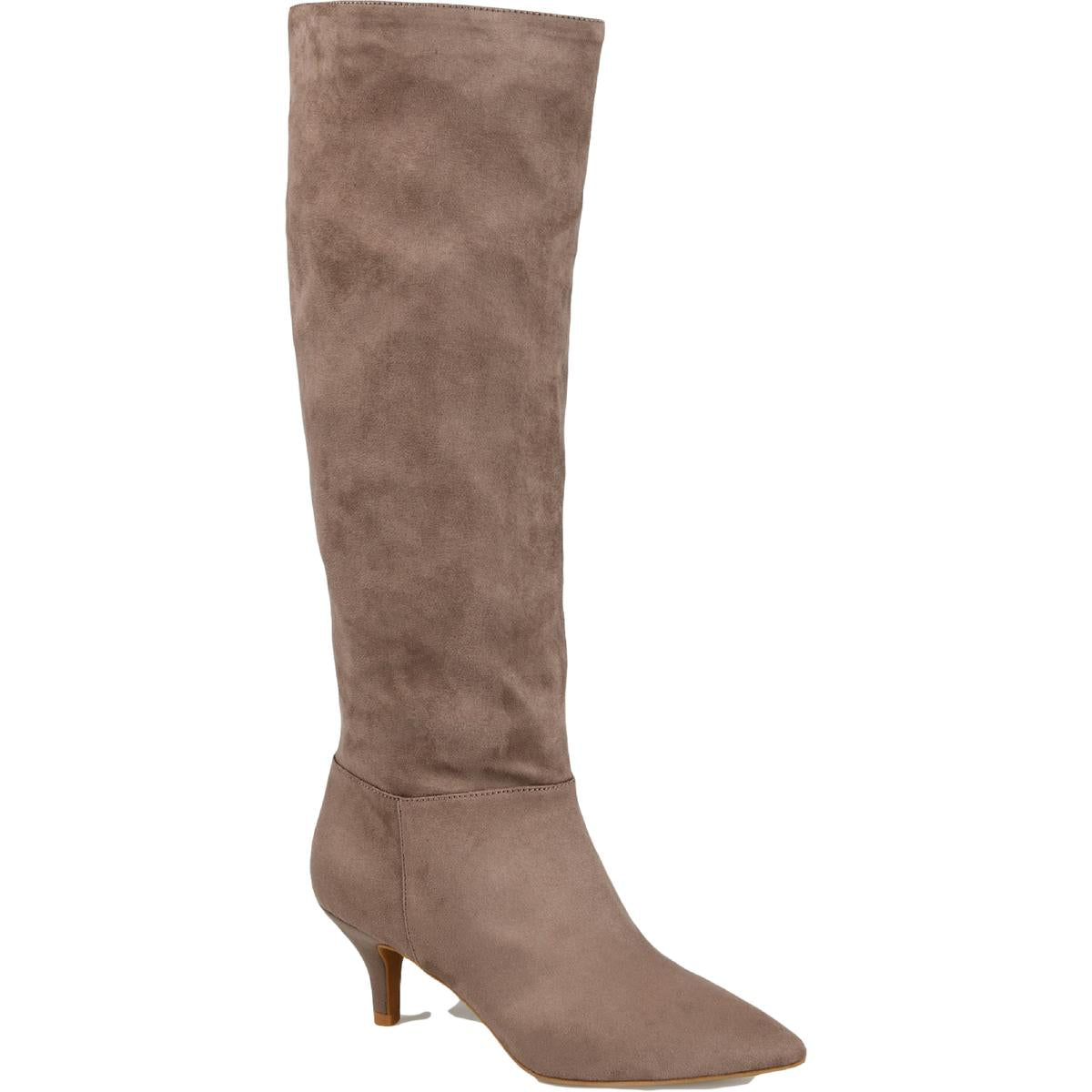 VELLIA Womens Faux Suede Pull-On Knee-High Boots