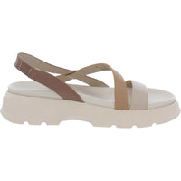 Jubalee Womens Padded Insole Faux Leather Slingback Sandals