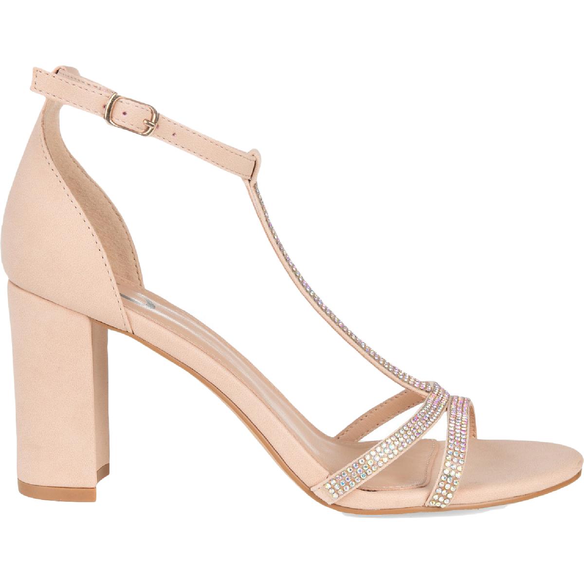 Denali Womens Rhinestone T-Strap Sandals