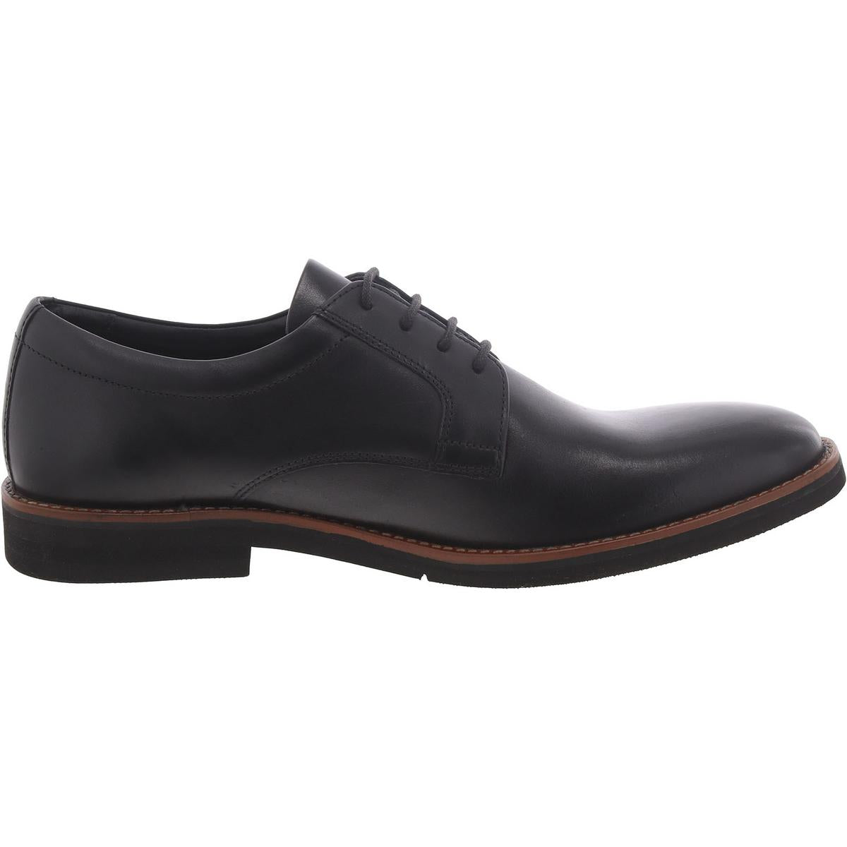Sadio Mens Leather Lace-Up Derby Shoes