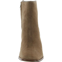 SUSANN Womens Square Toe Wedge Boots